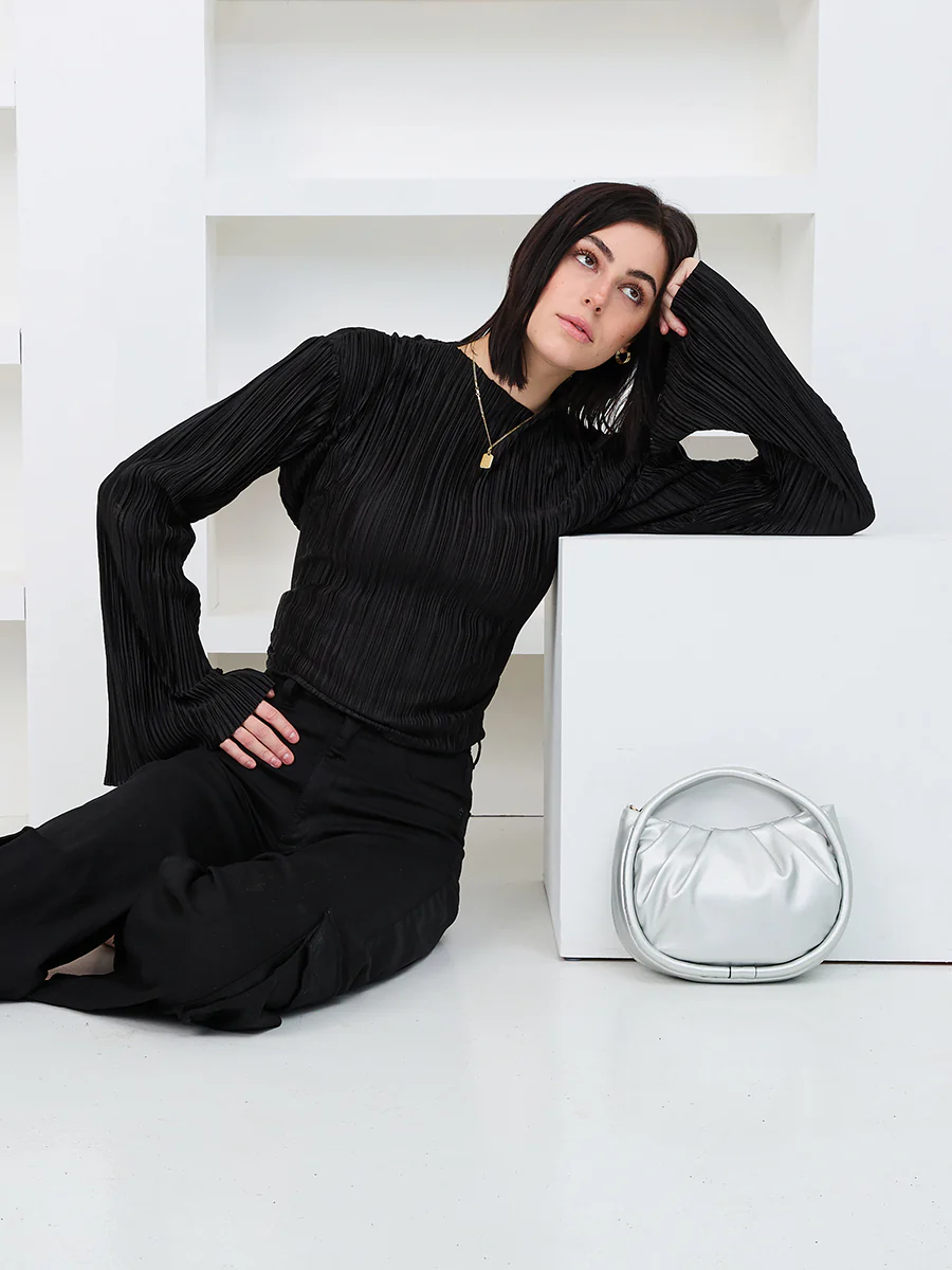 Audrey Vegan Mini Round Satchel - Image 5