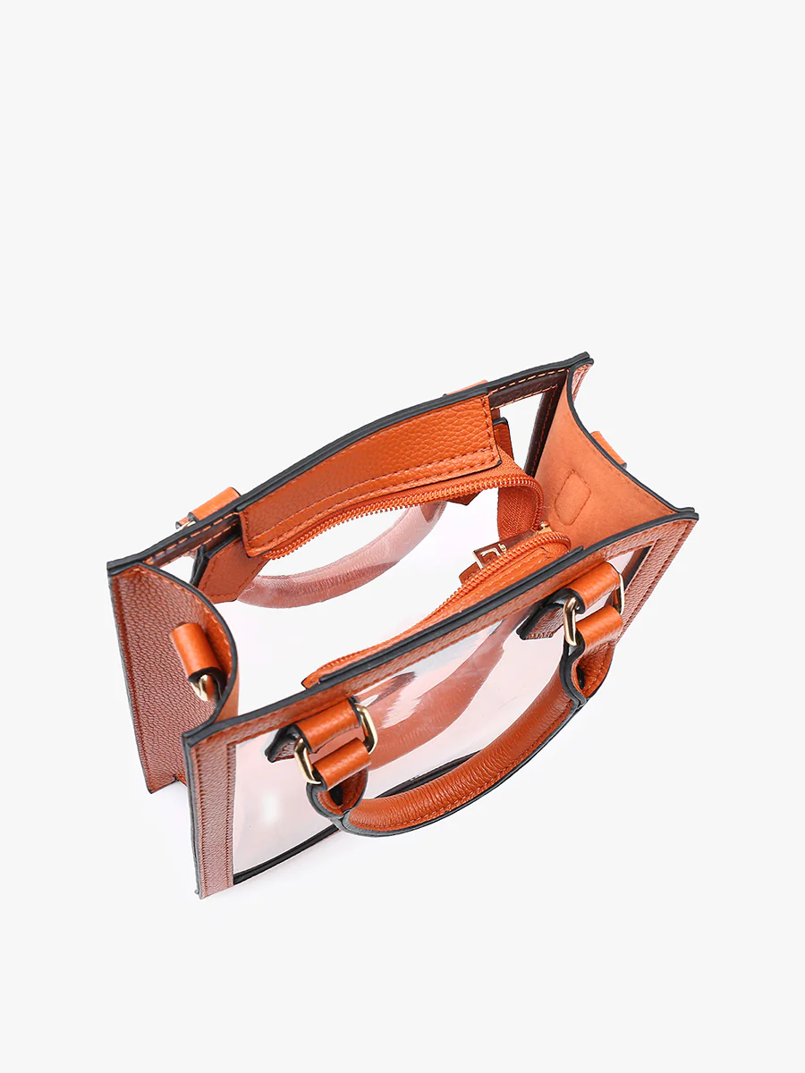 Elise Vegan Clear Rect Crossbody - Image 4