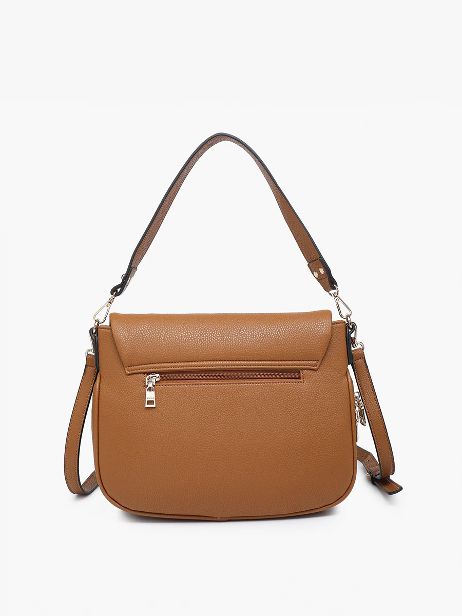 Monet Vegan Grommet Saddle Bag - Image 3