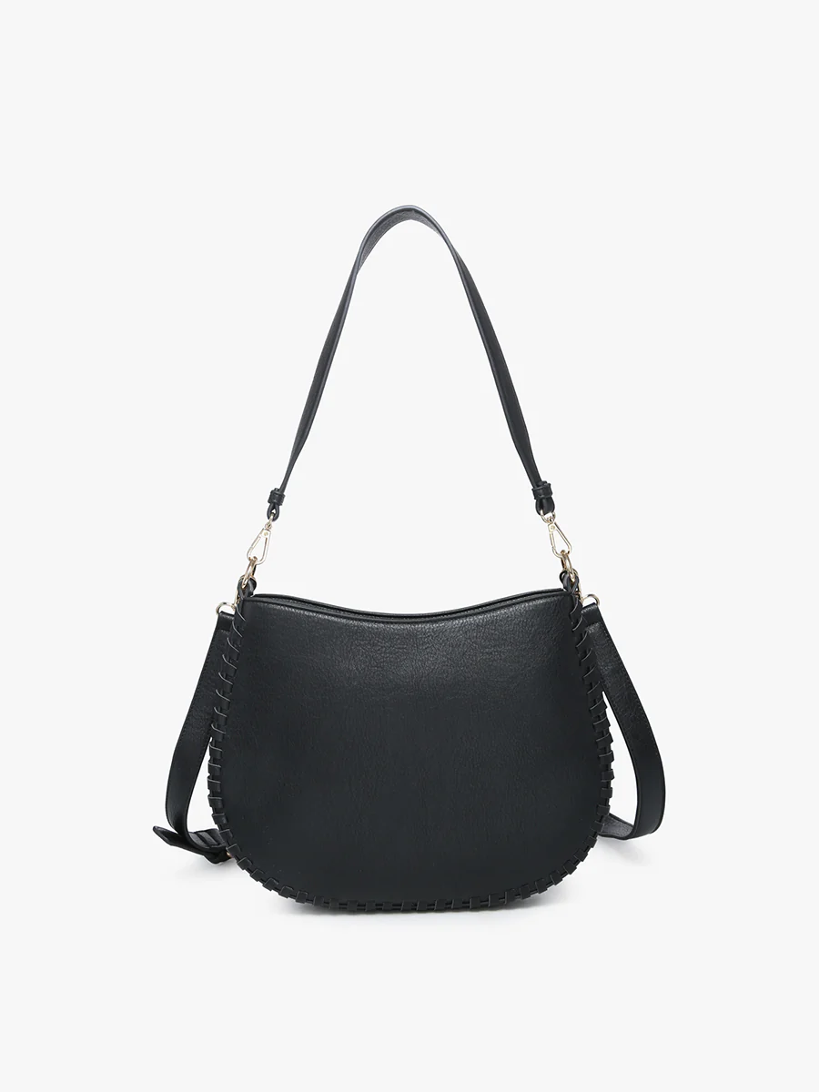 Raquel Vegan Whipstitch Saddle Bag - Image 6